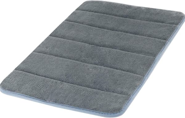 Badrumsmatta - Halksäker Bak, Korall Fleece Mjukhet, Högabsorberande (Grå, 50×80cm)