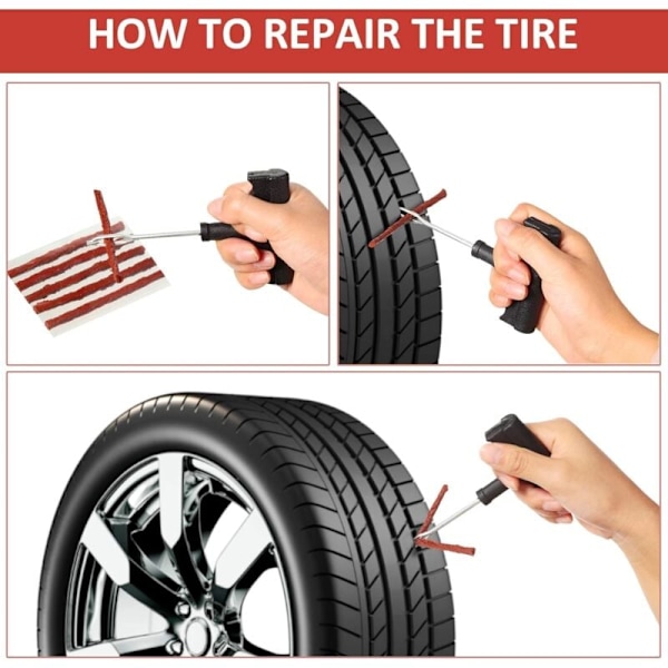 60 stk. præ-limede tråde reparation Tubeless Tubeless Tubeless 4x4 Mekaniker Quadouil til mekanikerværktøj