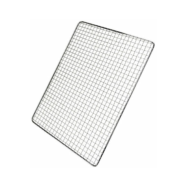 Grillrist i rustfritt stål for camping, grilling, 40x25cm piknik Fontainebleau Sølv