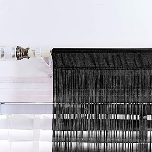 Svart, 100x200cm Hjemmeinnredning Perle Gardin, Polyester