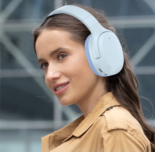 Bluetooth headset over-ear, stereo foldbart letvægts trådløst headset, egnet til hjemmekontoret mobiltelefon(blå)