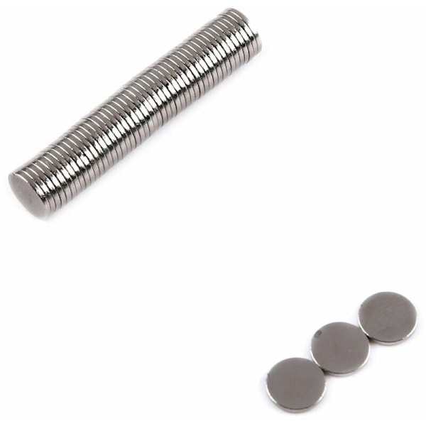 50 stk. 8 x 1 mm Sterke Neodym Magneter N42 Sirkulære Skive Supermagneter