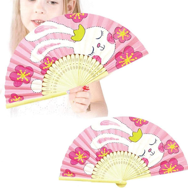 15 stk håndholdt vifte sammenleggbar papirvifte for dans, fest, piknik, bryllupsfest gave, gjestegave bryllupsdekorasjon (rosa)