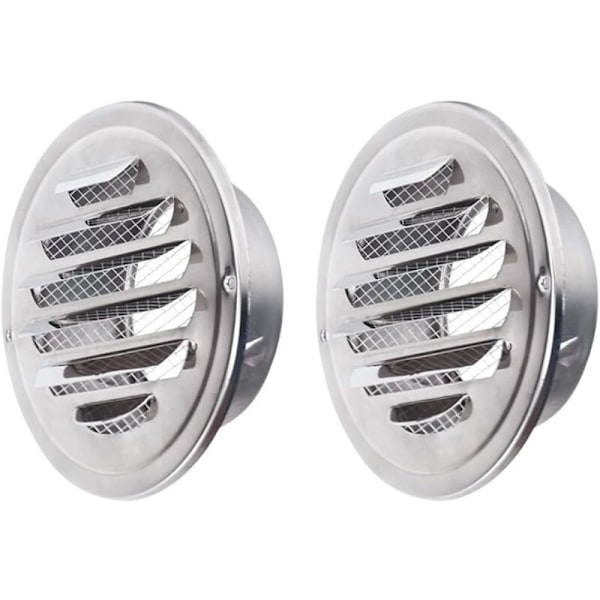 2 delar rund ventilationsgaller ventilation 98 mm ventilationsgaller i rostfritt stål skyddsgaller med insektsnät