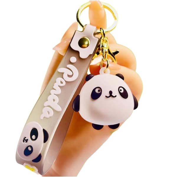 Söt liten panda nyckelring panda väska docka hänge liten present