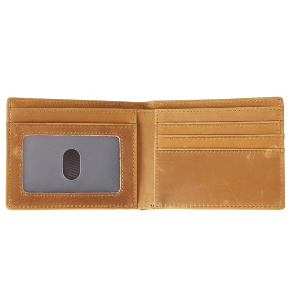 Lommeboken er ultratynn, enkel, tynn og moteriktig (gul)