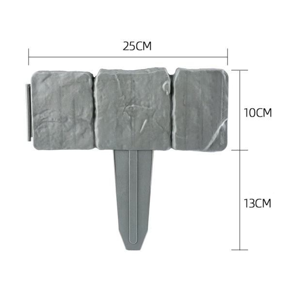 10 kpl puutarhan reunus 7,5 m nurmikon reunusaita kivi-efekti reuna