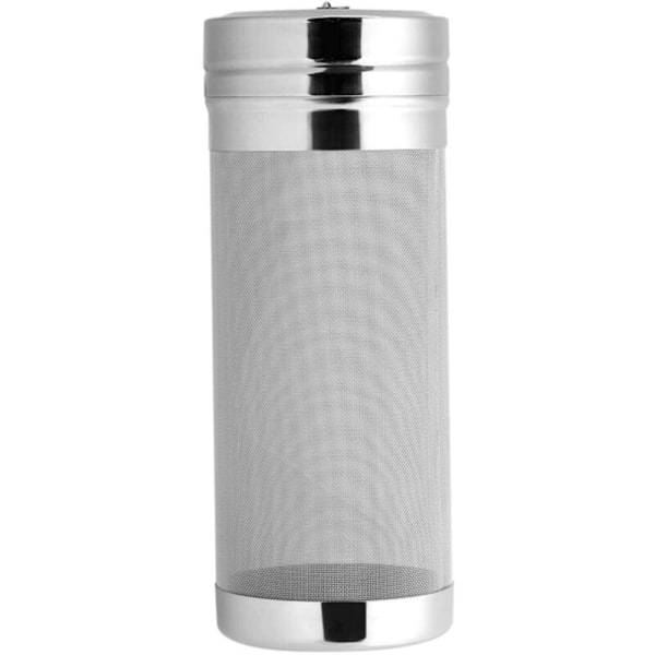 Rustfri stål humlefilter, bryggefilter kaffefilter til den tørre filterpatron i huskaffetragten - 7 x 18 cm