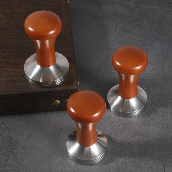 Amigos Espresso Tamper, Rustfritt Stål Kaffe Tamper Rustfritt Stål Kaffe Press Barista Espresso Tamper for Kaffemaskin