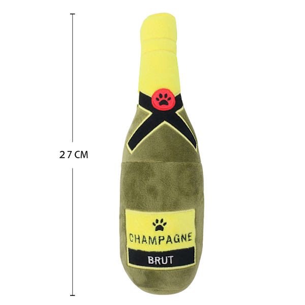 Plush Hundelegetøj Pet Kvækkende Trykt Champagne Tequila Flaskeformet Legetøj Hund Bidresistent Rens Tænder Tyggelegetøj Kæledyr