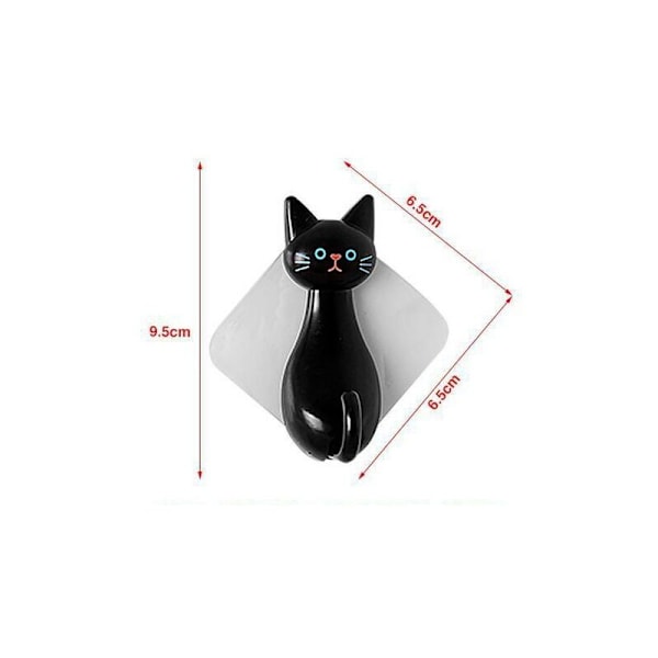 Vit och svart katt sugpropp krok - Väggkrok, grova kläder för kläder, plast (ABS),