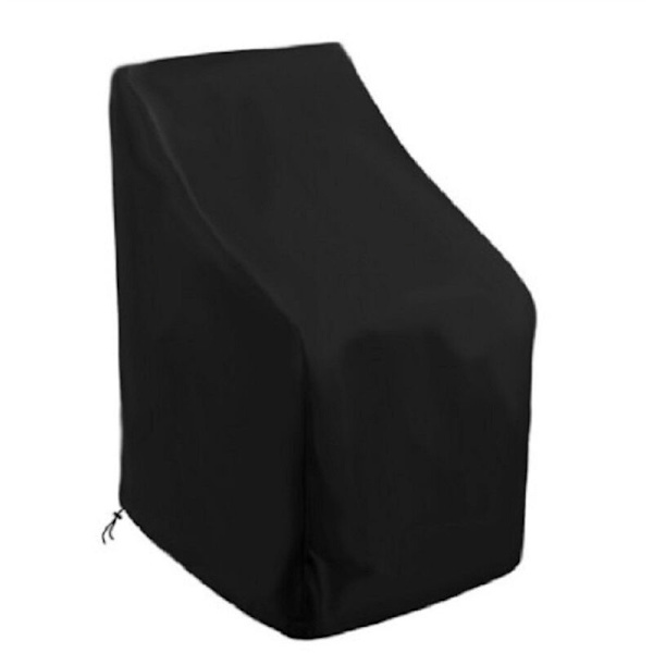 Havemøbelstabelsesstolbetræk Vandtæt, Vindtæt, Slidstærkt 210D Oxford-stofmateriale 75 x 75 x 120 cm (Sort)