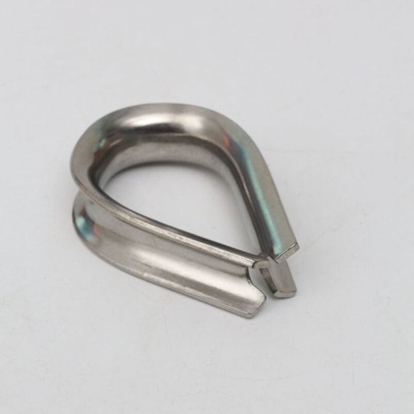 1 stk. 3 mm rustfrit stål -formet hjerteformet terminal, 304 metal kabelbeskyttelsesring
