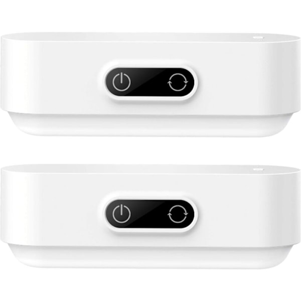2-pack 3W Touch Light 5 Färger Justerbar Dimbar LED Nattlampa Inbyggt 2000mAh Uppladdningsbart Batteri Självhäftande Nattlampa för Läsning Skåp Smink