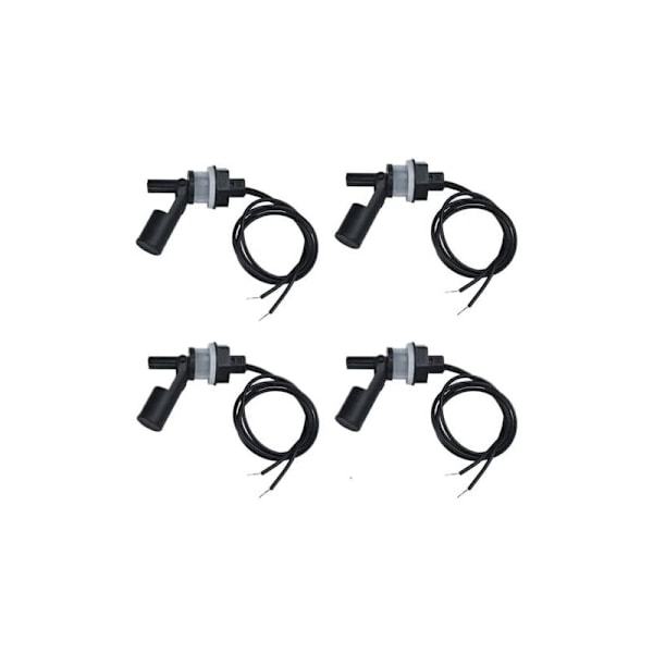 4 Pak Side Mount Float Switch, Plastik Horisontal Float Switch, Vandstandssensor, Float Switch med 40cm Ledning til Akvarium Pool (Lav