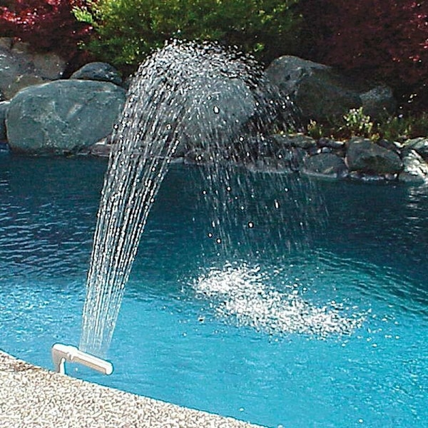 Pool Fountain Cascade, Ovanjordspool Vattenfall, Utomhuspool Tillbehör, Pool Tillbehör, Justerbar Bassäng Fontän Kran, Pool Vattenfontän