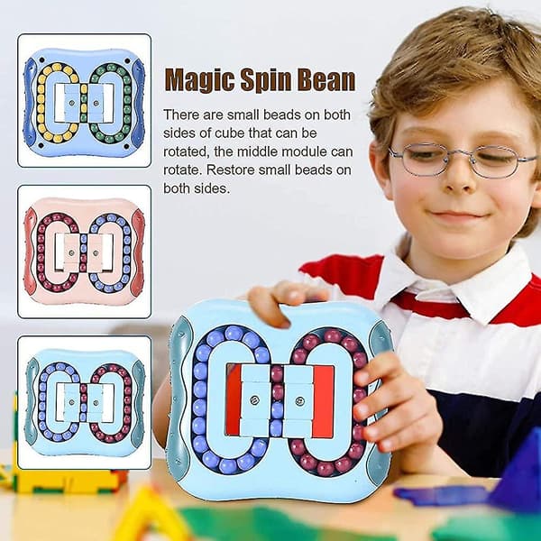 Kuutio Magic Bean, Magic Cube Little Magic Beans Toys, Intelligence Fingertip（pink）