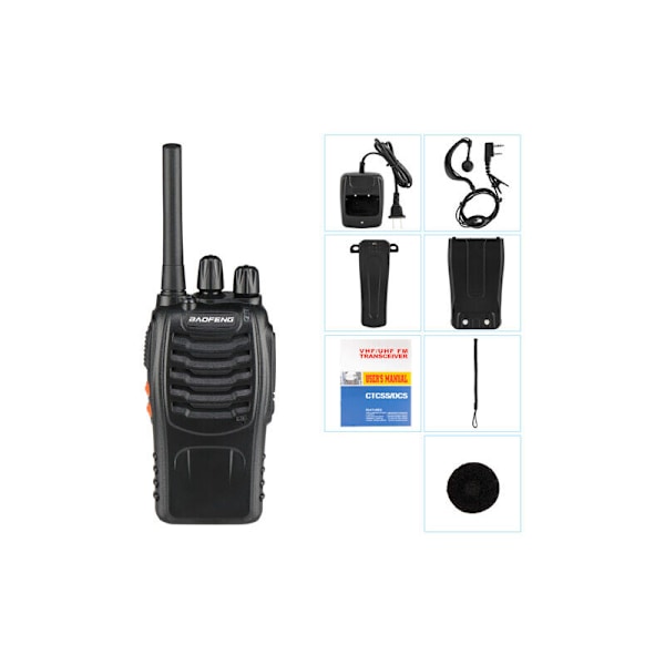 BF-888S 1500mAh Erittäin pitkä valmiustilan radiopuhelin, eurooppalainen standardi, musta, 1 kpl