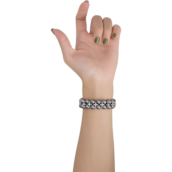 Kunstig elastisk stretch diamant smykke armbånd erstatningsstropp for kvinner jenter, perlearmbånd kompatibel med Apple Watch-stropp 38/40/41mm