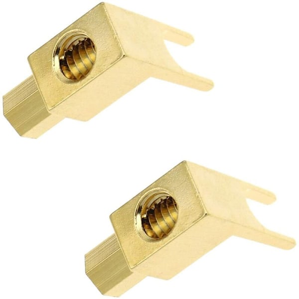 4 rums højttalerkabelstik, high-end banan-til-spade adapter, højttalerkabel, retvinklet spade gaffel og bindingsstik, guldbelagt
