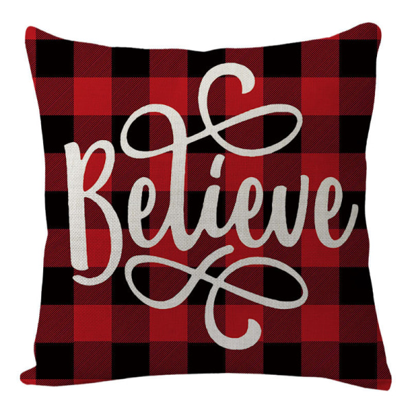 1 st Plaid Jul Dekorationer Örngott För Soffa Soffa Jul Prydnader Inomhus Utomhus Bondgård (Slumpmässig Mönster)