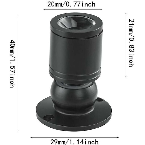 10 x LED mini indbygningsspots, 1W LED mini spotlight, med driver, 85-265v [energiklasse A+] (sort, koldt lys)