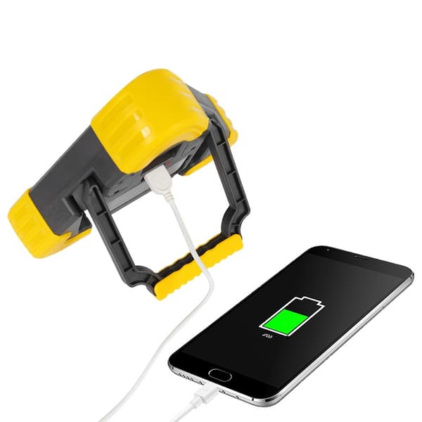 Bilskilt med LED-belysning, USB-lading, tre-i-ett-varseltrekant