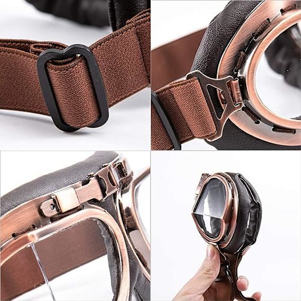 Teeväriset linssit Aurinkolasit Lasit Vintage Steampunk Ulkoilulajit Moottoripyöräily Lasit