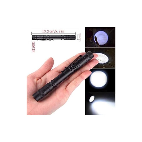 2 st LED Lumière Pennlampa 1200 Lumen, Hög Lumen Ultra Ljusstark Mini Ficklampspenna med Clip För Sjuksköterskestudenter Finansierad av 2 x AAA 3 M