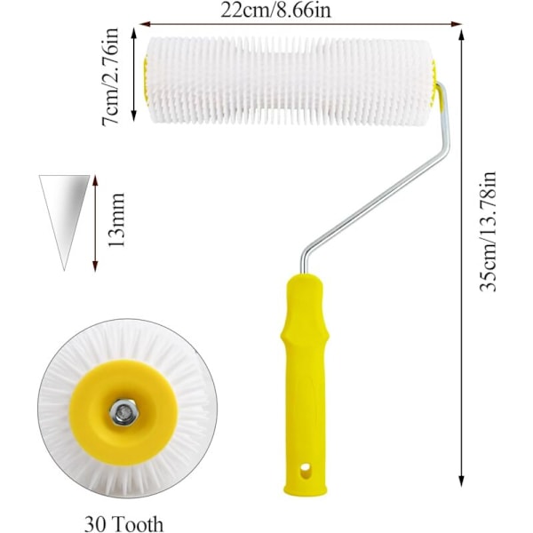 22 cm Ragréing Byggvals, Avbubblningsvals för att bryta epoxilim