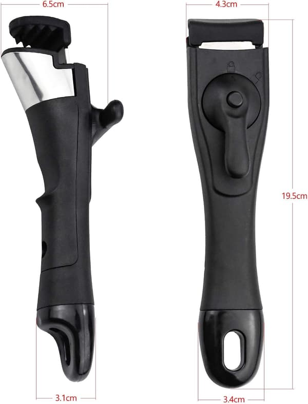 1 stk avtakbart håndtak Avtakbart håndtak som passer til de fleste panner med 190*43mm felger