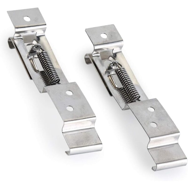 To Trailer Nummerpladeholdere, Et Par Fjederbelastede Rustfri Stål (120mm) Dyb Nummerpladeholdere