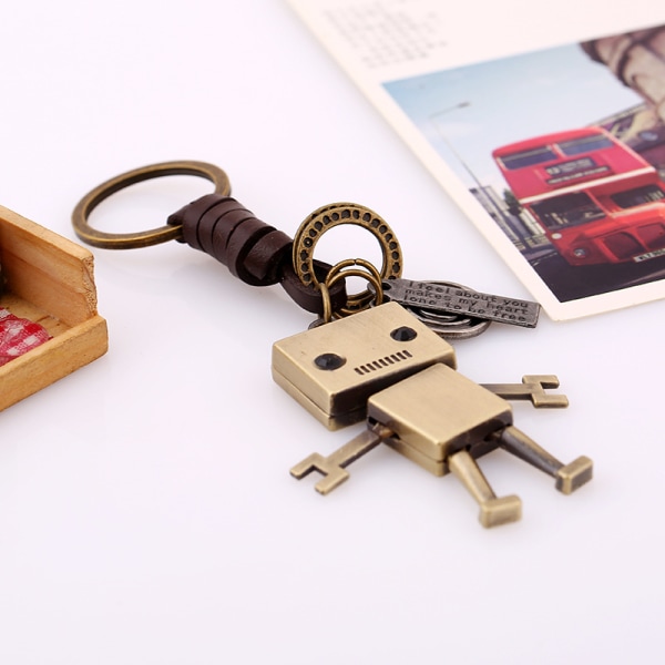 Porte-clés robotmobil, petit cadeau vintage, cuir enfants et fe
