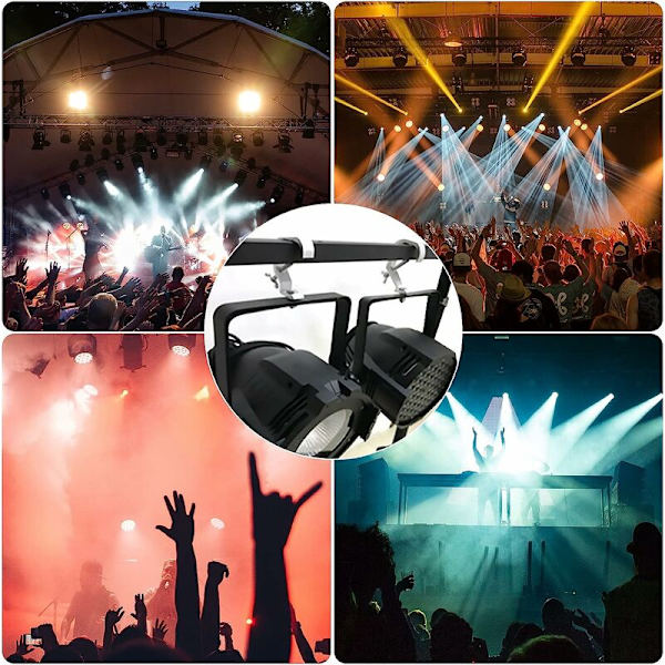 2 st scenljusklämmor i metall C-klämma fäste för DJ tung scenljus strålkastare Par Moving Head LED strålkastare scenljustillbehör