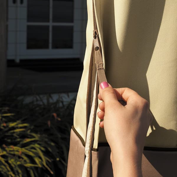 Classic Accessories  Garden Umbrella Cover, Pebble/Bark/Earth (240cm)
