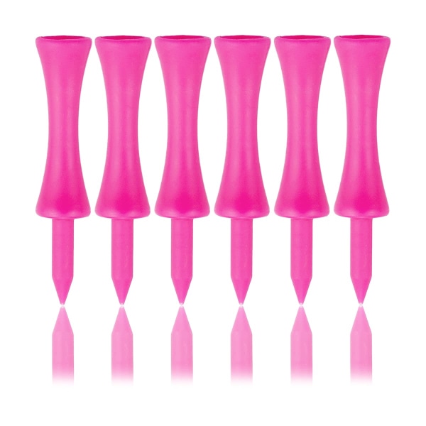 Plast Golf Tee Pakke med 100 Rosa 57mm