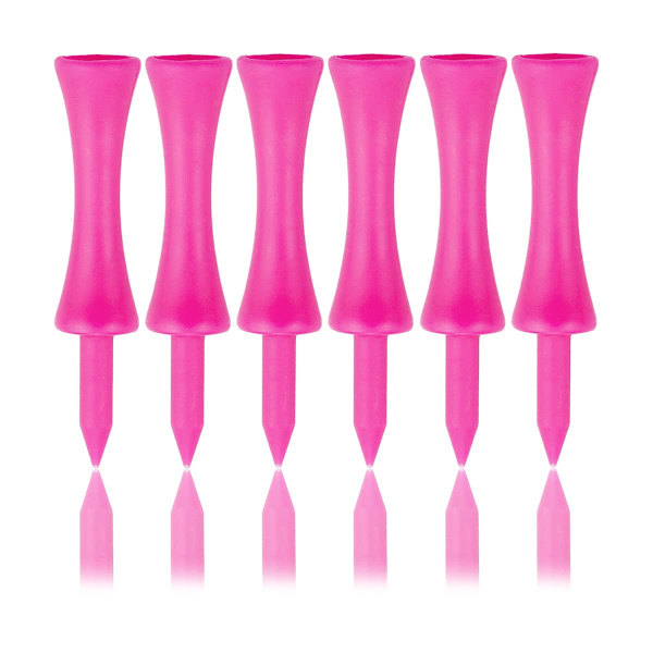 Plastgolftee 100-pack Rosa 57mm