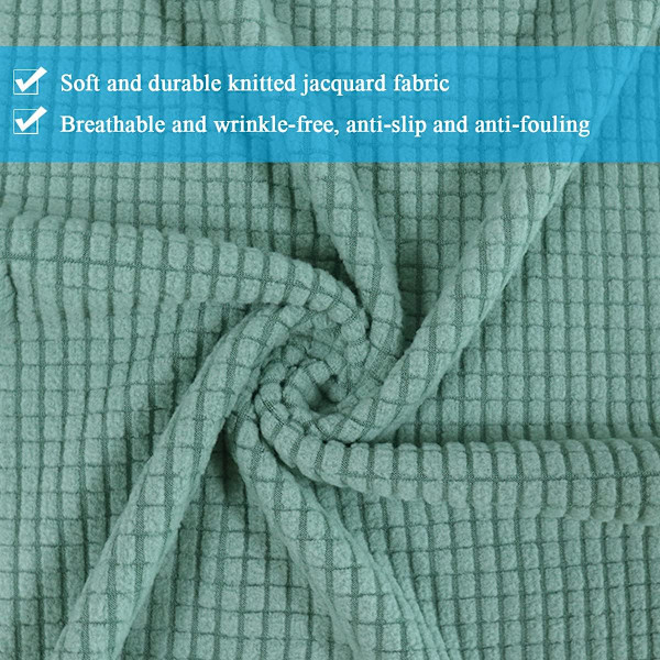 6 stycken elastiska stolsöverdrag, avtagbara tvättbara Jacquard stretch-stolsöverdrag, stolsöverdrag för matsal, hotell och bröllop (mörkblå)