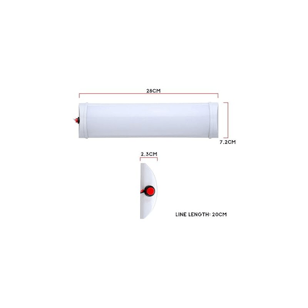 12 V invändig bilbelysning, LED-ljusramp, buss husvagn med strömbrytare, arbetslampa, lastbil, skåpbil, husbil, båt, kupollampa (12 V)