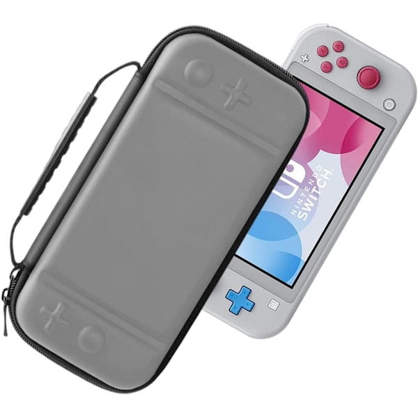 (Grå) 1 st Nintendo Switch Lite-fodral, hårt fodral för Nintendo Switch Lite-konsol, innehåller 8 spelkort, JoyCon och andra tillbehör.
