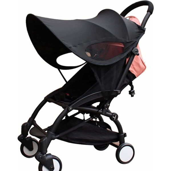 Solskærm til Babyvogn Solskygge Universal Vogn Parasol Vogn UPF50+ Anti-UV Barnevogn Kaleche Vindtæt Vandafvisende Parasol Dækning med Solcreme