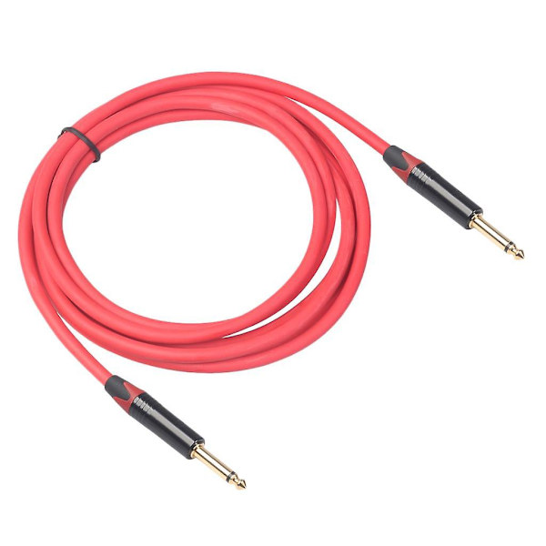 Ljudkabel, 6,35 mm jack hane till hane ljudkabel för gitarr mixerförstärkare, 1,8 m