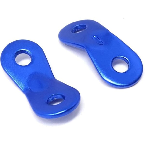 Rebspænder, rebspænder camping, 2 huller aluminiumslegering justering af vind, til vandreture, teltvandring, blå, 15 stk.
