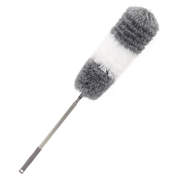 Teleskopisk dammvippa, spindelvävsdammvippa, varghuvud 250CM hopfällbart tvättbart huvud