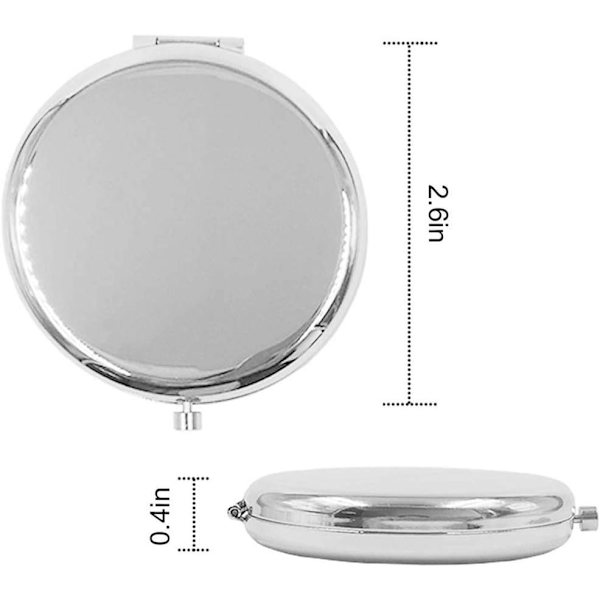 Sammenfoldelig Mini Lomme Dobbeltsidet Makeup Spejl