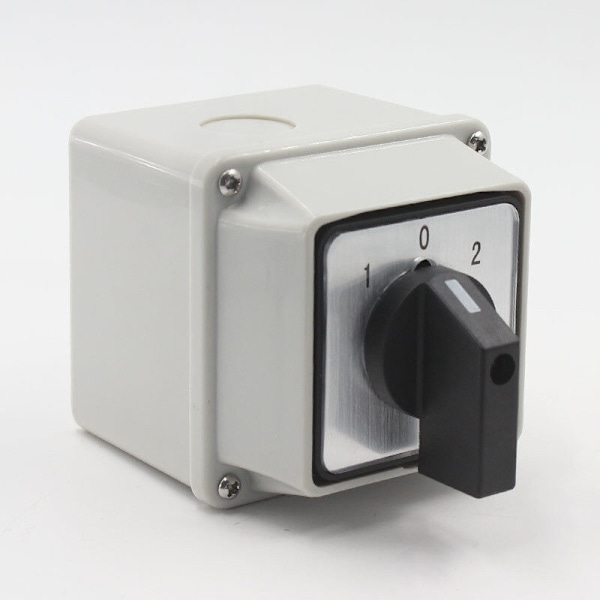 LW26 20/2 Universell Strømkilde Venderbryter med Monteringsboks 20A Universell Rotary Cam Selector (6.86.87.2cm)