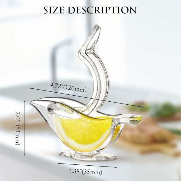 Individuel citronpresser Design Deluxe, Citron Citron Press-Galuing Manuel Håndpress Vaiss i Akryl Vaiss af Transparent Service (4 stk. Hvid)