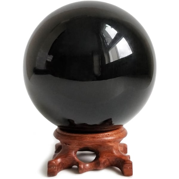 Obsidian krystallkuler for Feng Shui-kuler, meditasjon, krystallhealing, spådomskuler, hjemmedekorasjon