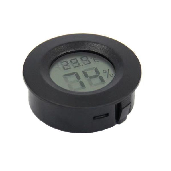 Svart Mini Hygrometer, 4-pack Liten Digital Termometer Hygrometer Monitor Inomhus Utomhus Luftfuktighetsmätare för Bil Växthus Hem Så
