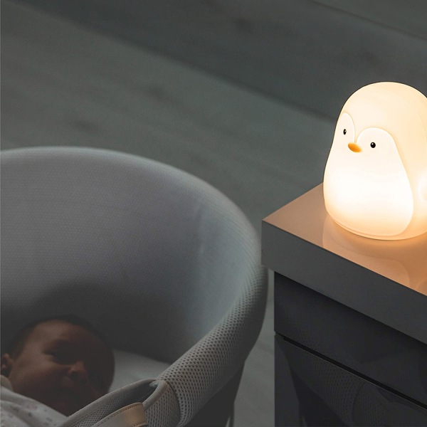 Night Light, Kid LightingPenguin Night Lights for Teen Girls, Christmas Lamp for Kids, Best Gifts for Toddlers. -white